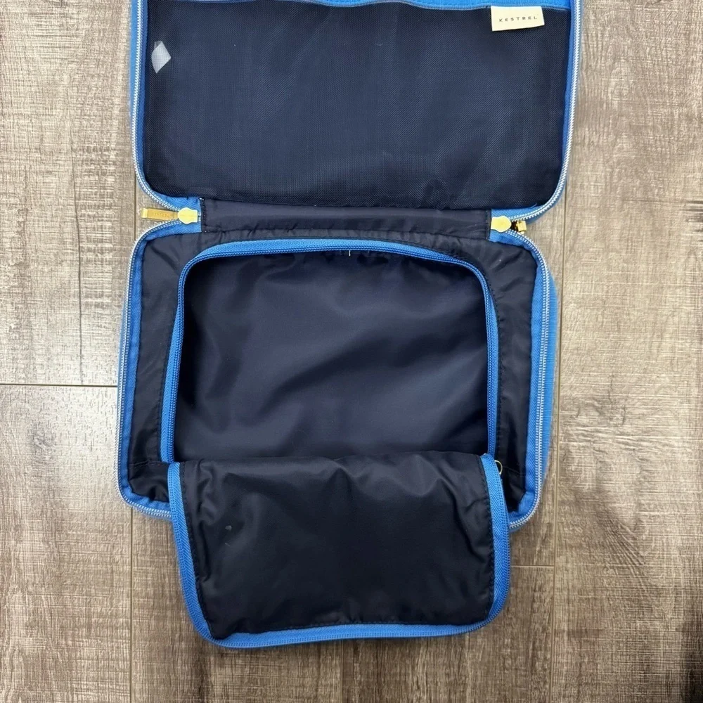 Kestrel Aqua Blue Zip Around Makeup Bag